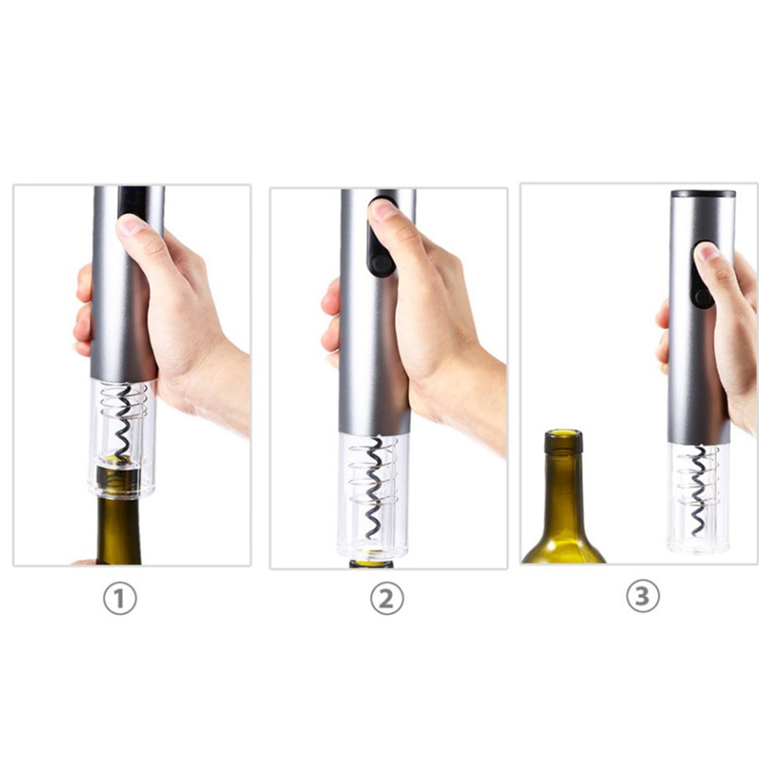 Professional Red Wine Opener Foil Cutter Set For Kitchen Tool Dry Battery Electric Wine Opener Automatic Bottle Opener Corkscrew