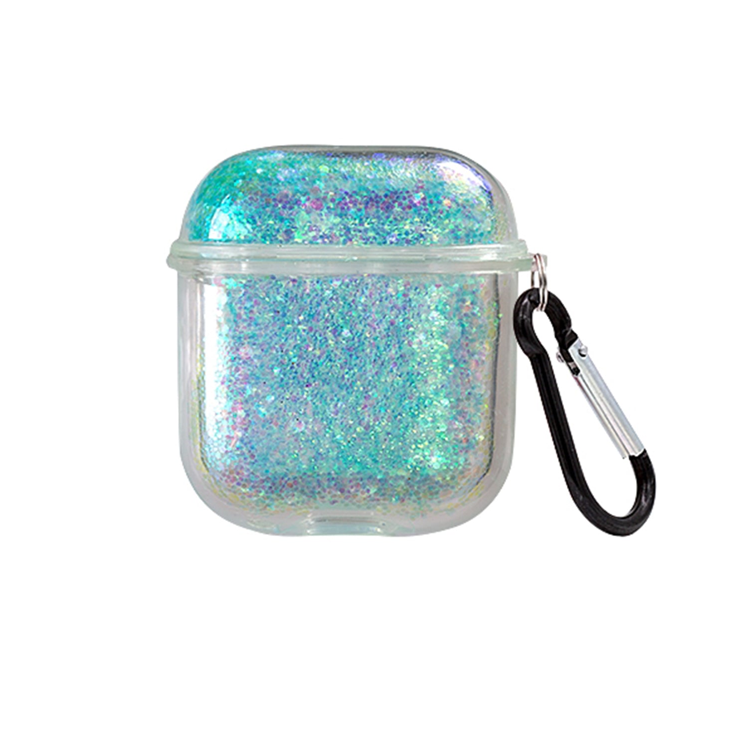 Transparent Floating Glitter Protective Case with Keychain for Airpods
