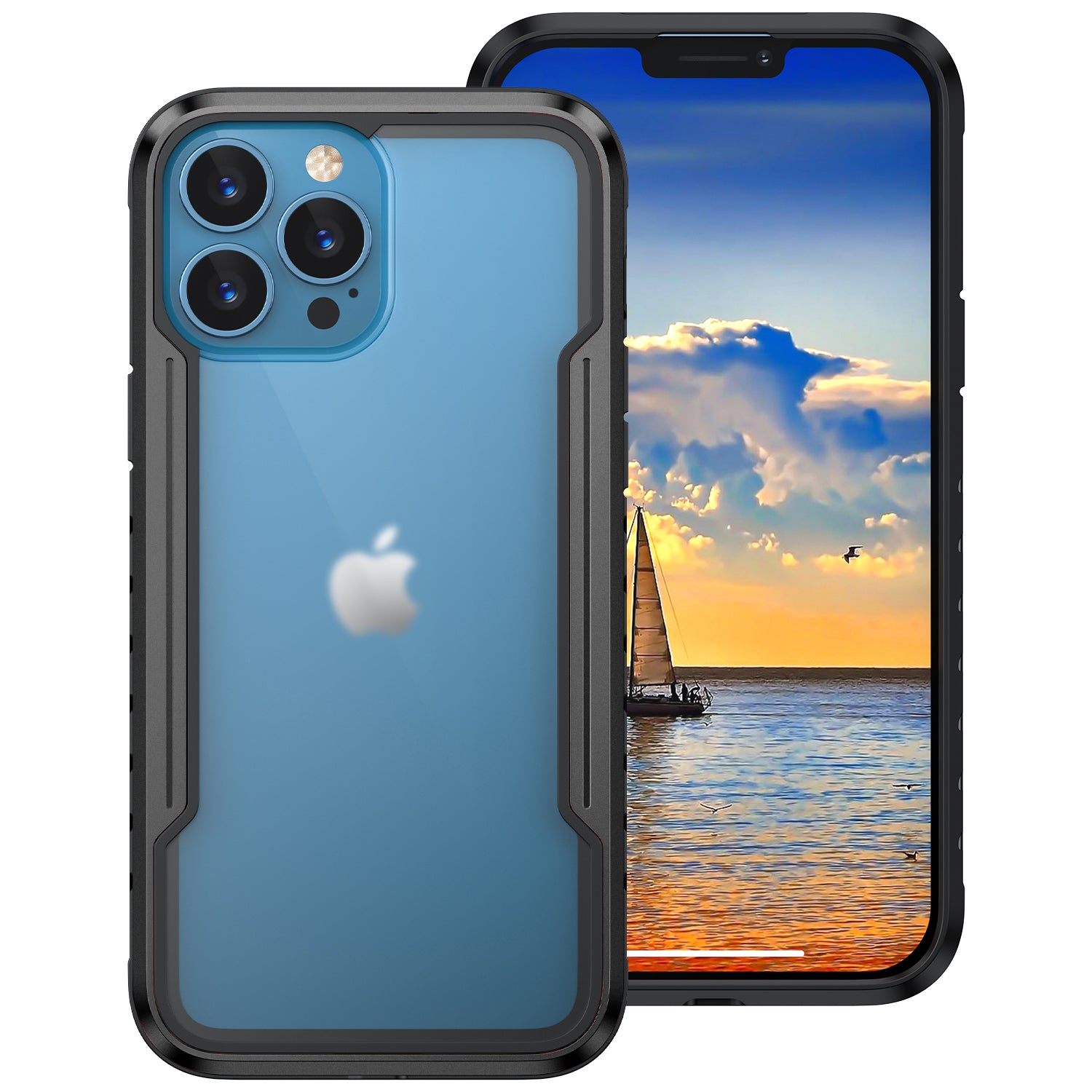 Designed for iPhone 13 Pro Case with Colorful Bumper Full Body Heavy Duty Protection