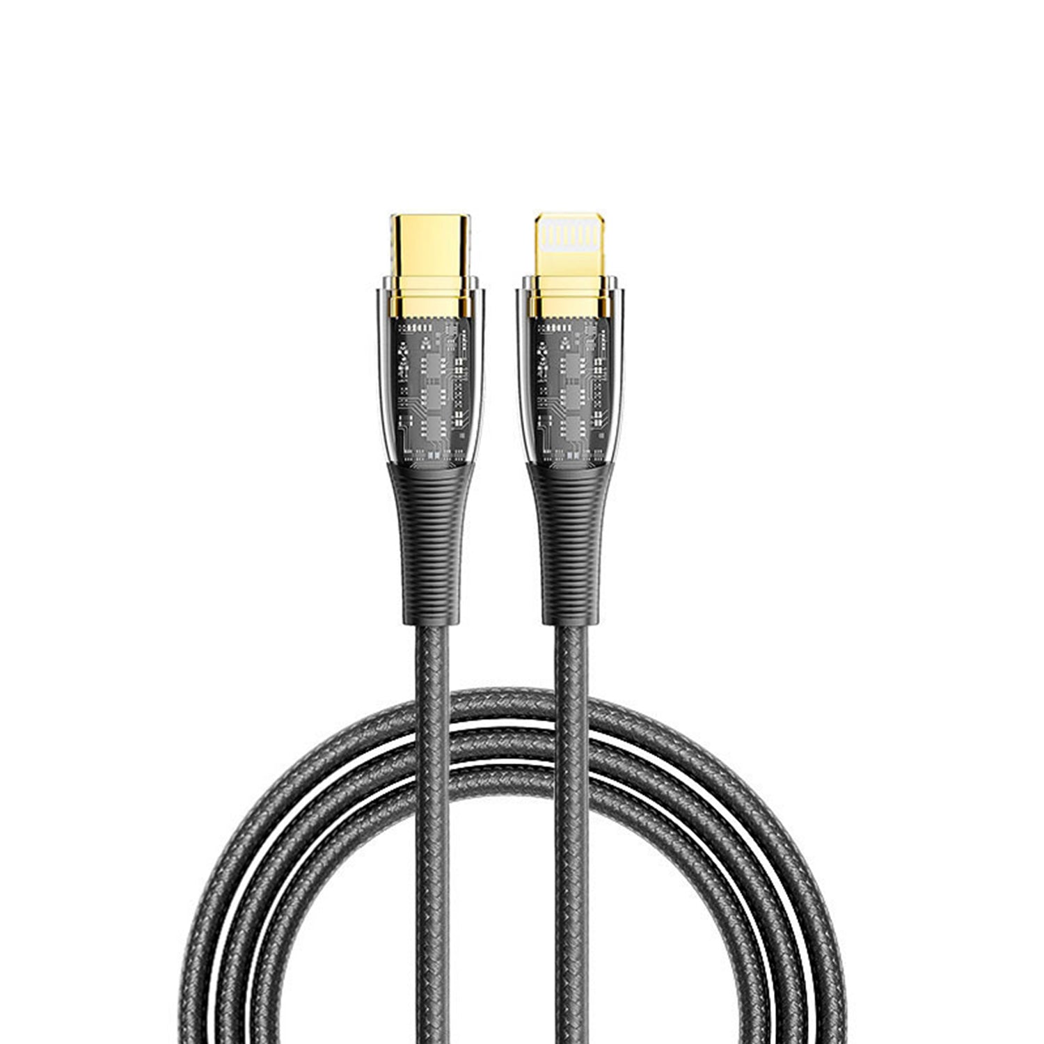 Lightning to Type-C Transparent Charging &Sync Data Cable