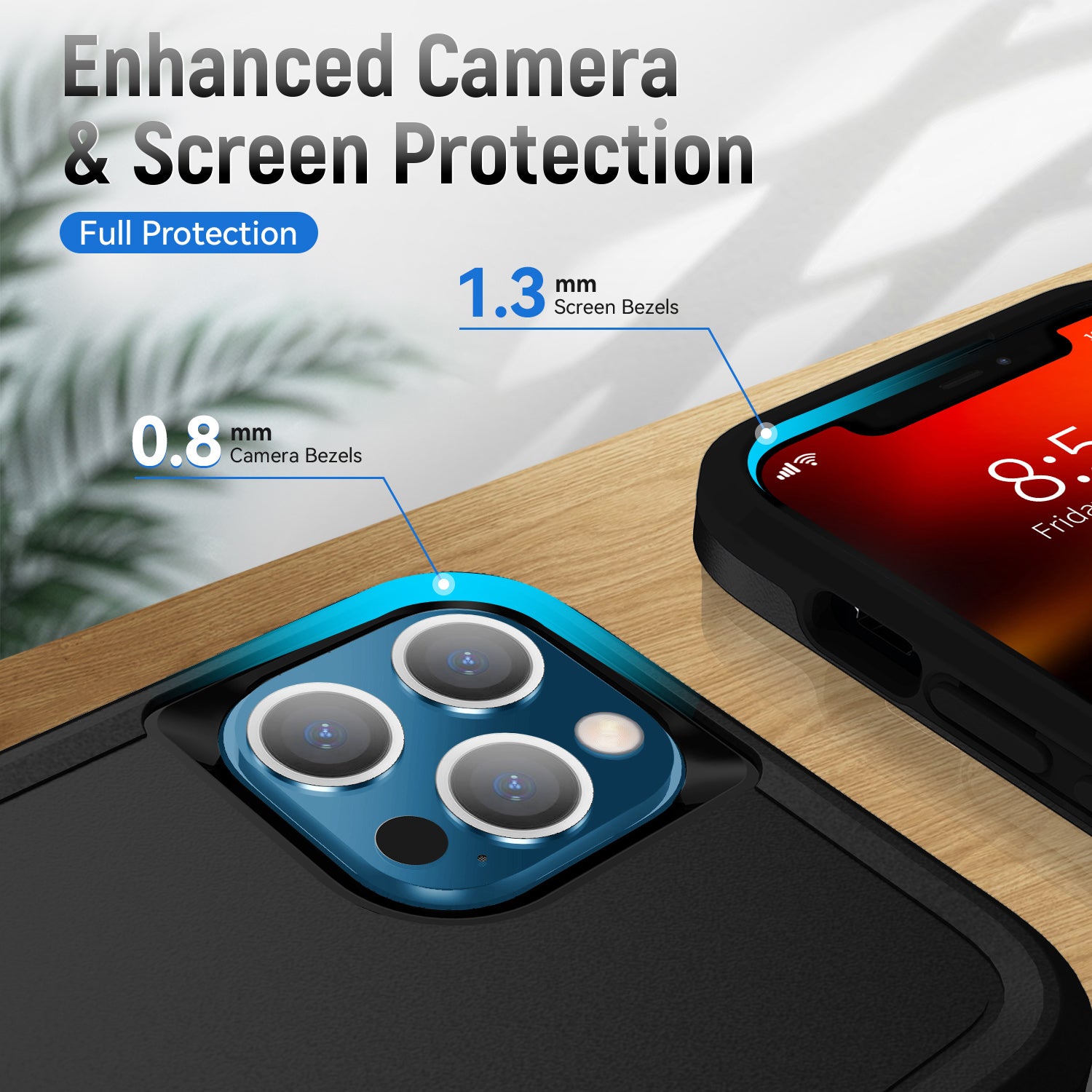 Kickstand fully protected  heavy-duty shockproof case for iPhone 13 Pro
