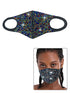 new luxury black with diamond letters rhinestone tassel washable jewelry mask - Rainbow