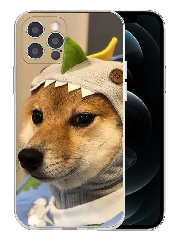 iPhone 12 Pro Max TPU full package elastic cute pet pattern case