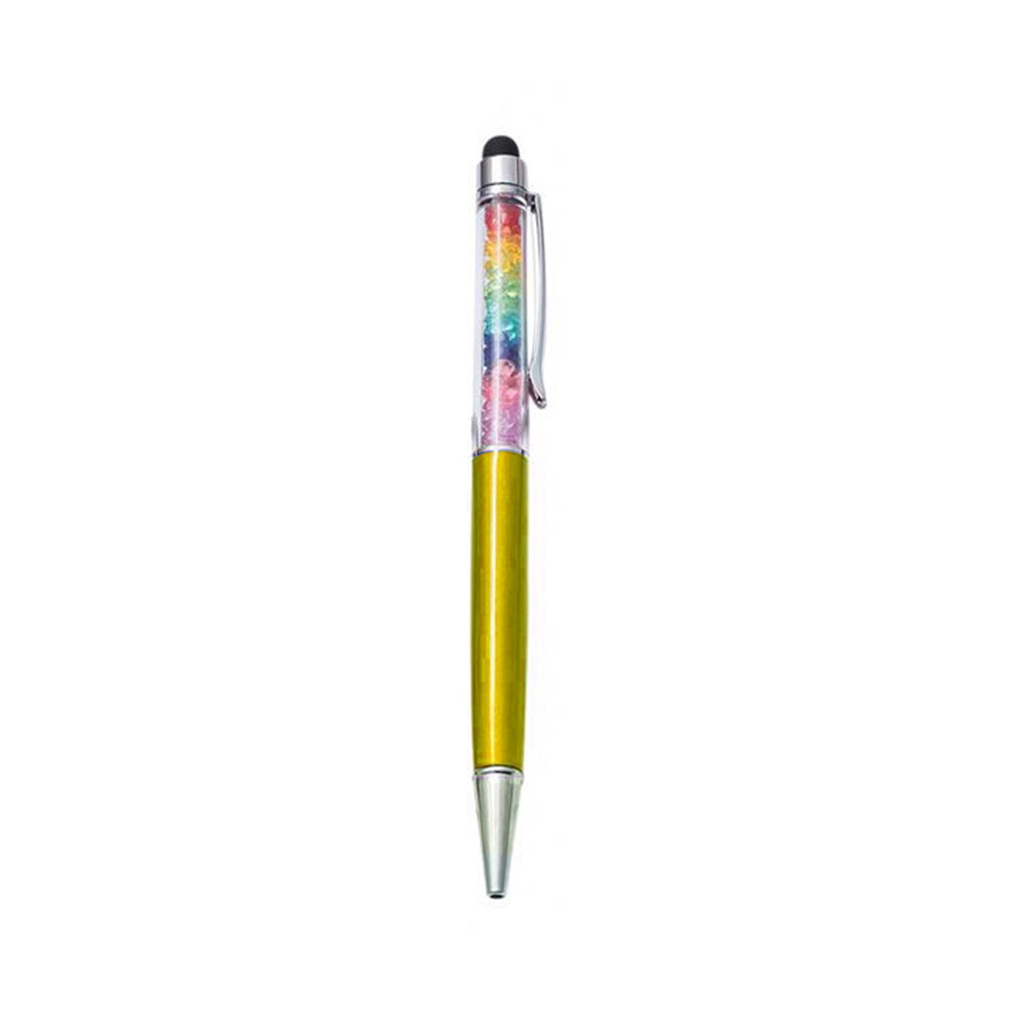 Capacitive Touch Screen Ballpoint Pen Cute Rainbow Diamond Crystal Ball Pens School Writing Supplies - Gold