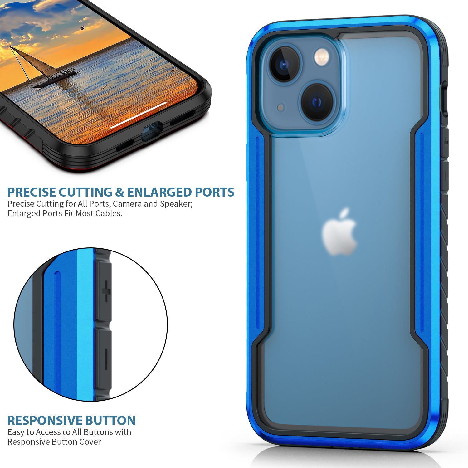iPhone 13 mini Color bumper full body heavy protection case