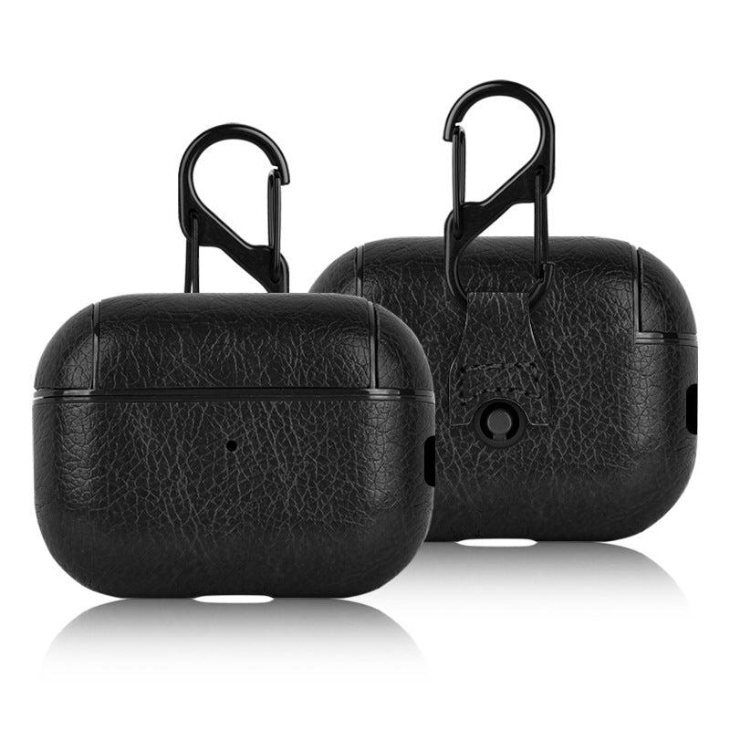 AirPods Pro 2 Leather Case Cover with Carabiner Compatible with Apple AirPods Pro 2