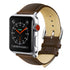 Leather Replacement i Watch Bands with Silver Buckle for Apple Watch Series7/6/SE/5/4/3/2/1