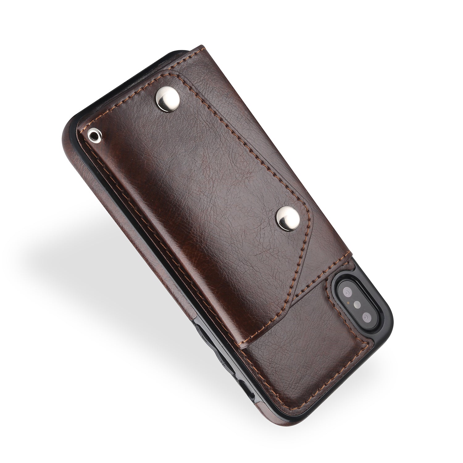 iPhone Xs Max (6.5") 2 in 1 Leather Wallet Case With 9 Credit Card Slots and Removable Back Cover 