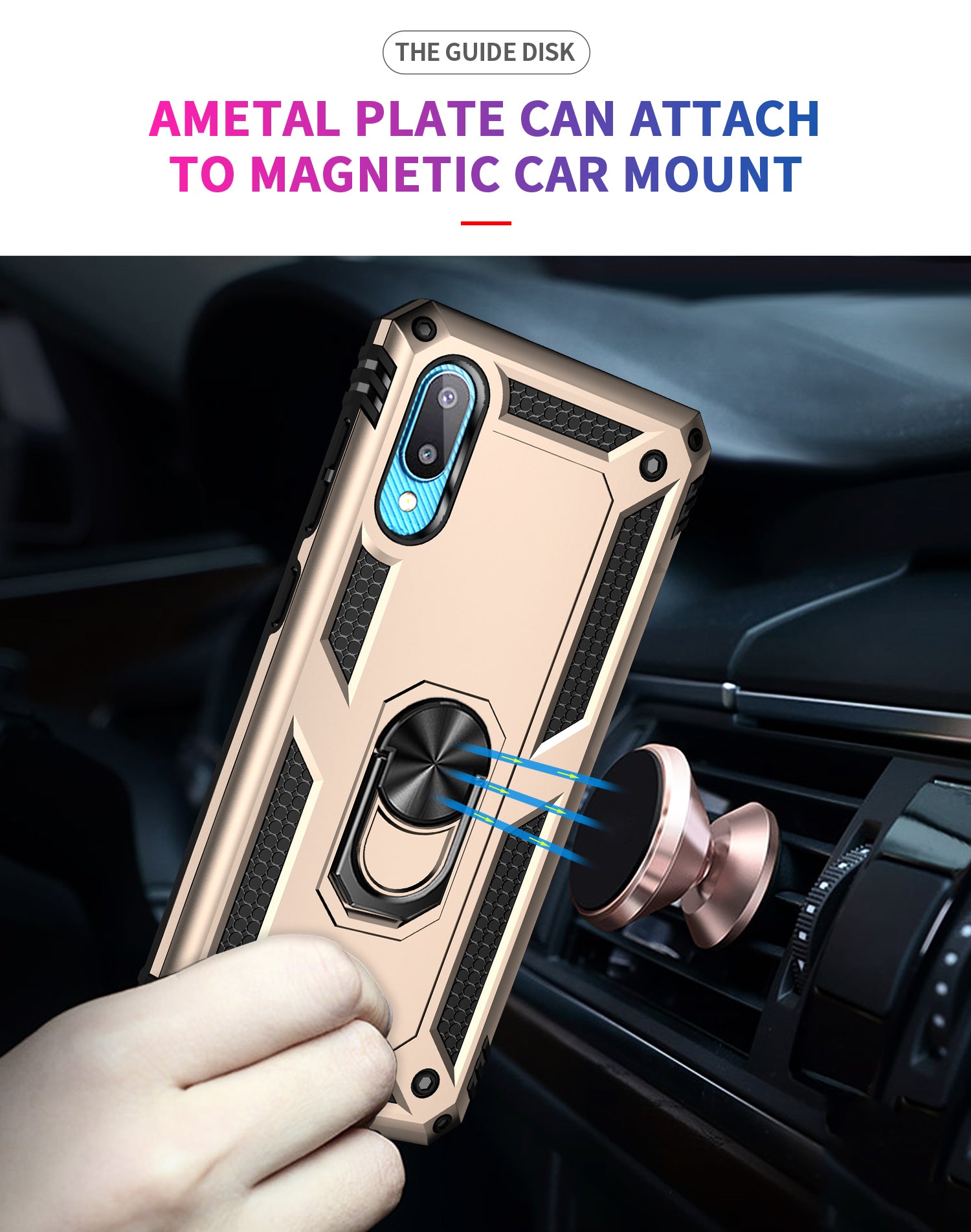 Samsung A02/M02 Ring Magnetic GPS car mount Phone Holder