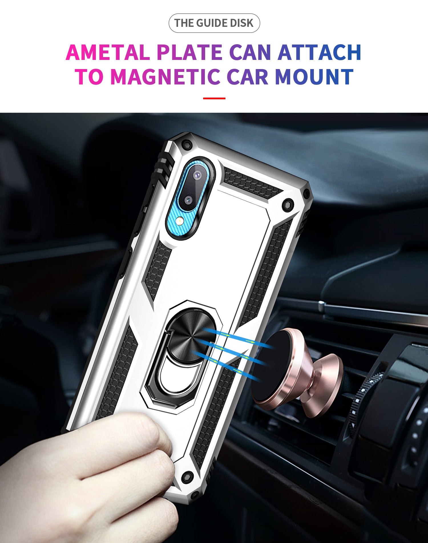 Samsung A02/M02 Ring Magnetic GPS car mount Phone Holder