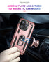 iPhone 14 Pro Max Dual Colors Ring Magnetic GPS car mount Phone Holder Case