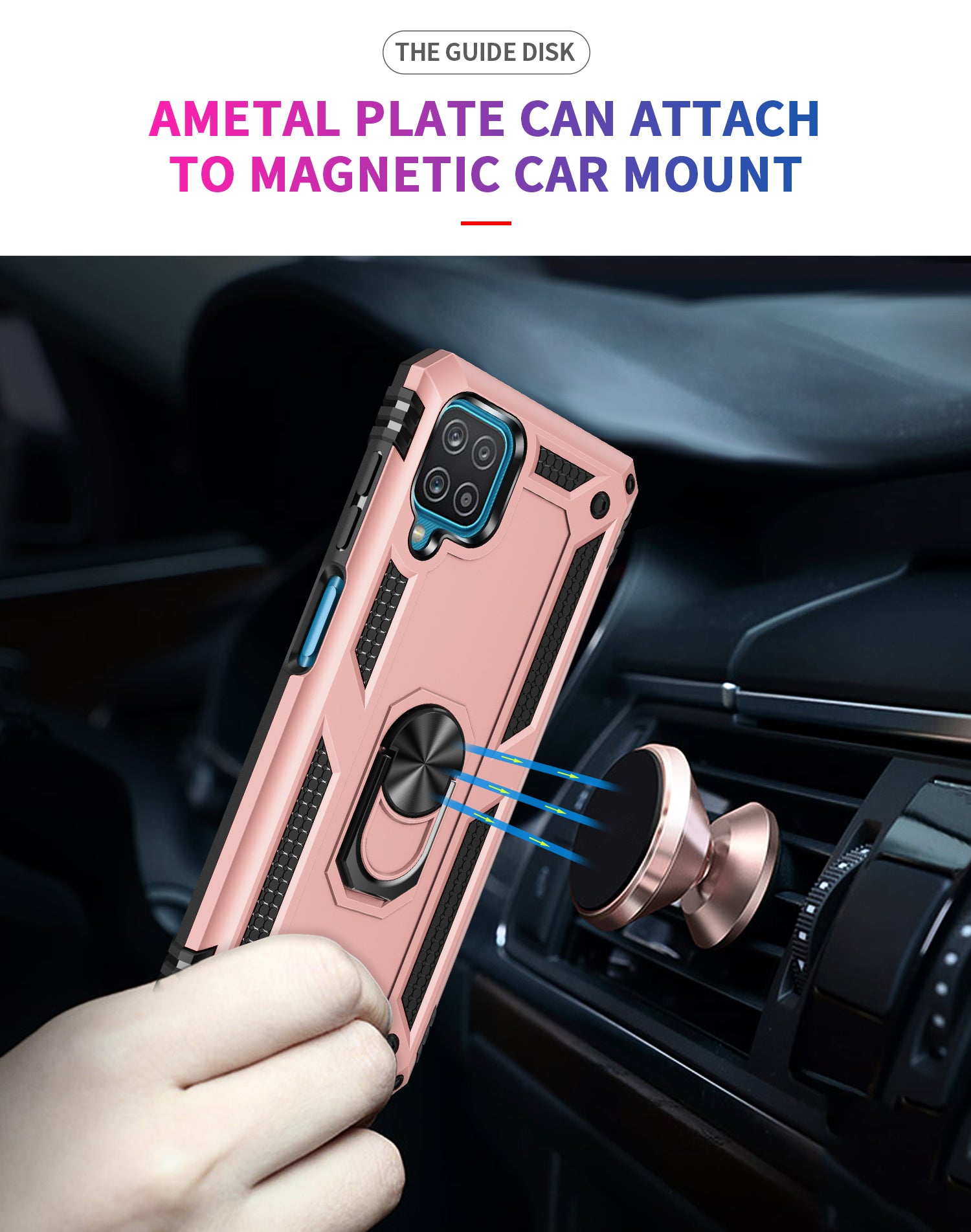 Samsung Galaxy A12(5G) Ring Magnetic GPS car mount Phone Holder