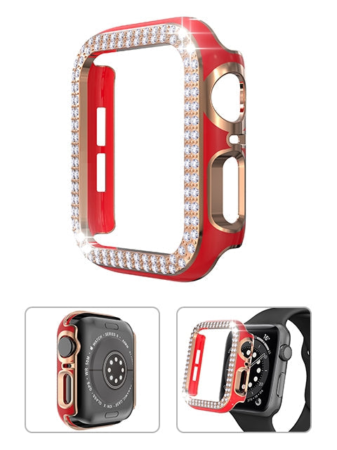 40mm 2 in 1 Diamond Bumper Case with Screen Protector for Apple Watch 6/5/4/3/2/1