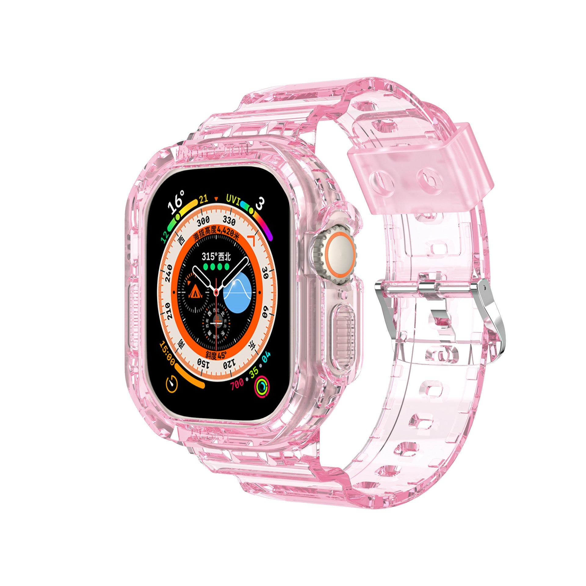 49mm Glacier transparent jelly strap,Esuitable  for Apple Watch series Ultra
