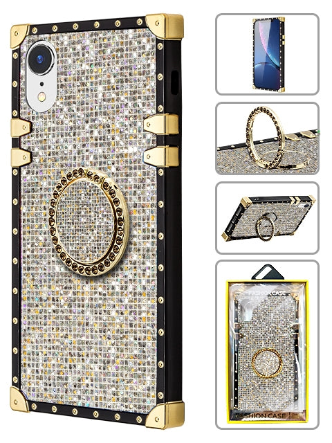 TPU Luxury Diamonds Fashion Case with Kickstand for iPhone XR