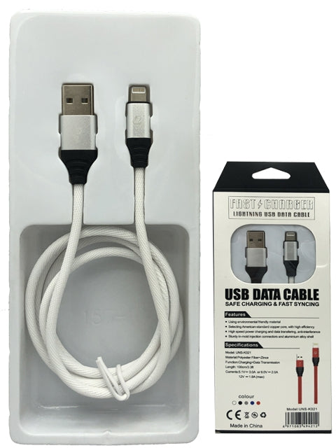 Heavy Duty Braided Woven Fast Charging Lightning USB Cable