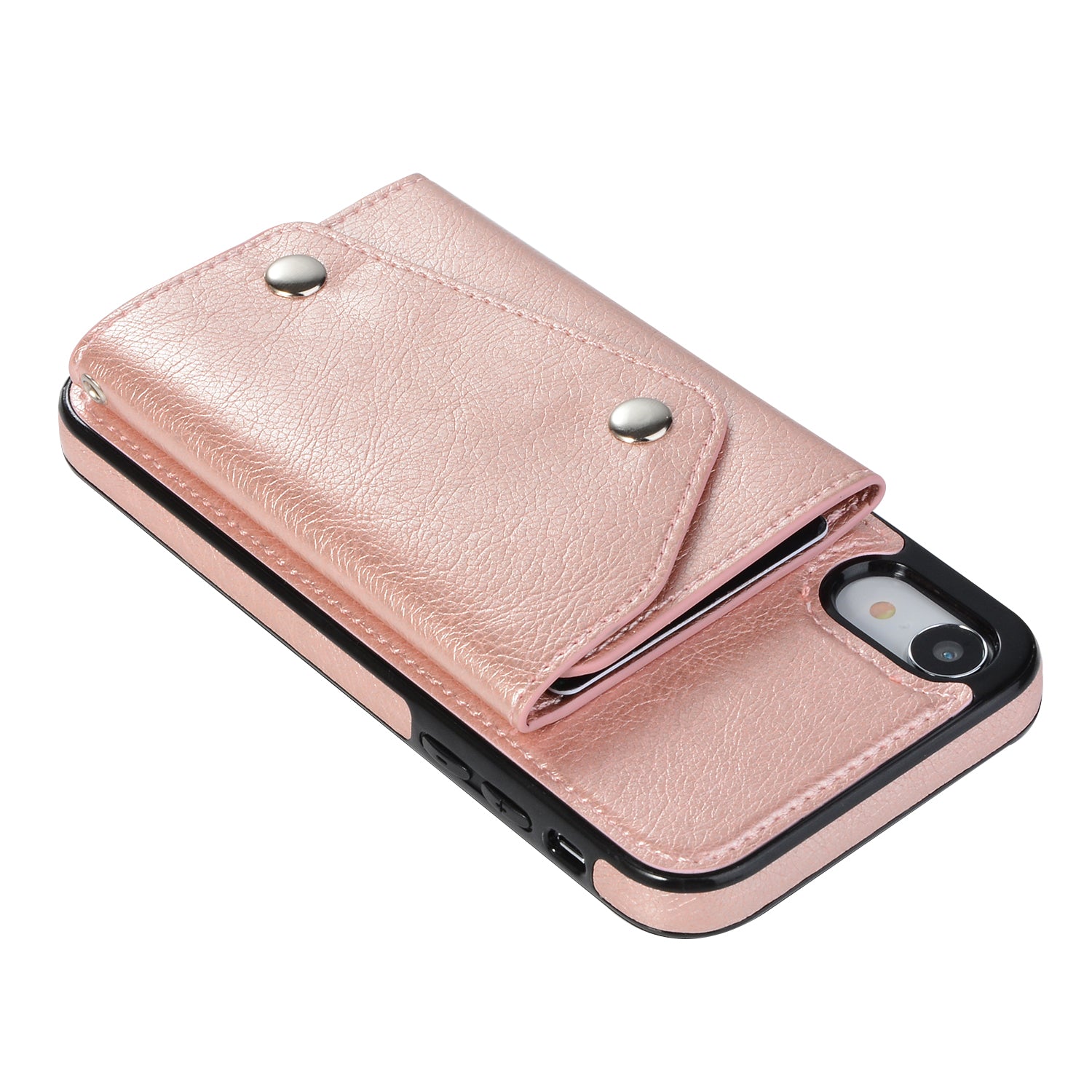 iPhone XR(6.1") Kickstand Wallet Case with Credit Card Pockets