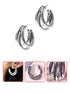 Multi Gold / Silver Circle Dangle Earrings (E759)