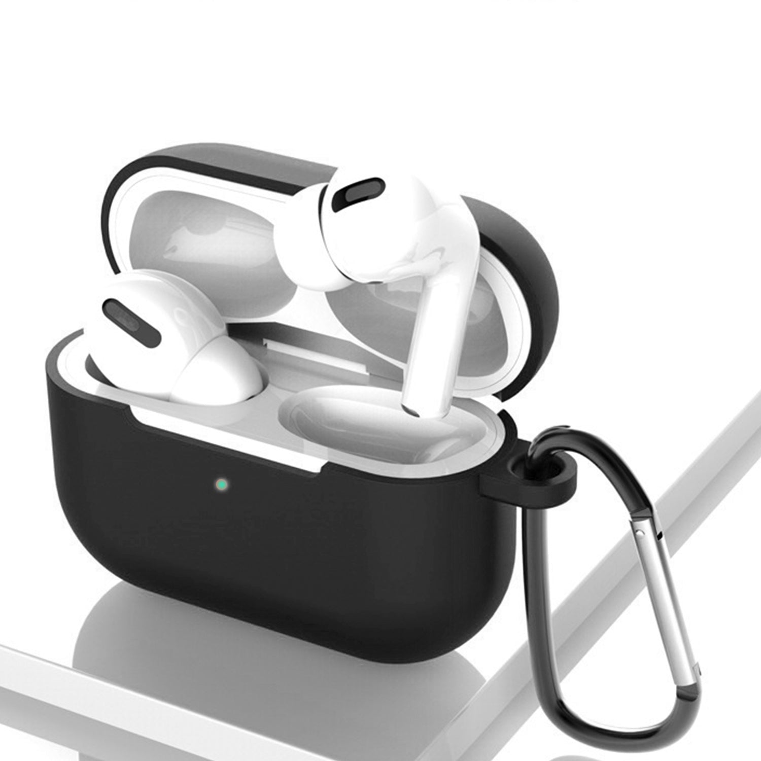 AirPods Pro Case Cover with Carabiner Silicone Compatible with Apple AirPods Pro 2019