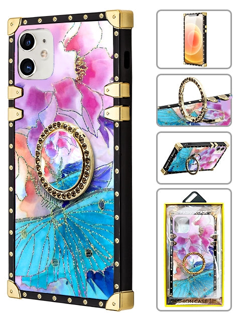 iPhone 11 (6.1") TPU Luxury Shiny Flower Fashion Case with Kickstand