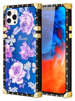 iPhone 12 Pro Max (6.7") TPU Blue Light Effect Luxury Big Rose Fashion Case