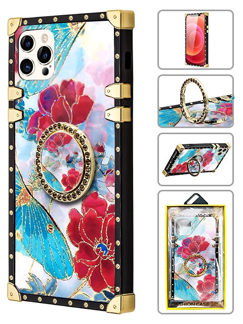 TPU Luxury Shiny Flower Fashion Case with Kickstand for iPhone 11 Pro (5.8")