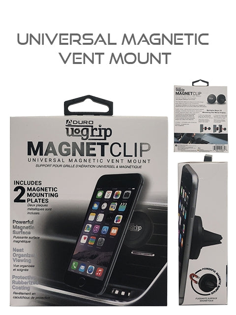 Universal Magnetic Phone Car Mount Holder for Cell Phones and Mini Tablets with Fast Swift-Snap Technology