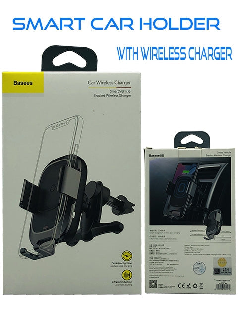 Smart Car Holder with Wireless Car Charger
